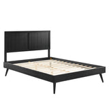 Alana Full Wood Platform Bed With Splayed Legs - BUILDMYPLACE