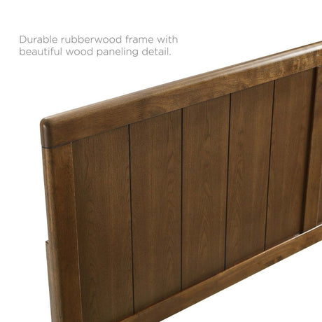 Alana King Wood Platform Bed With Splayed Legs - BUILDMYPLACE