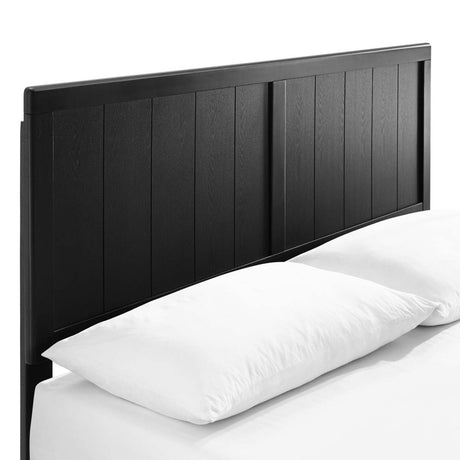 Alana King Wood Platform Bed With Splayed Legs - BUILDMYPLACE
