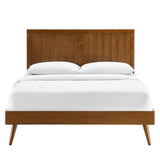 Alana King Wood Platform Bed With Splayed Legs - BUILDMYPLACE