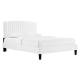 Alessi Performance Velvet Full Platform Bed - BUILDMYPLACE