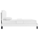 Alessi Performance Velvet Full Platform Bed - BUILDMYPLACE
