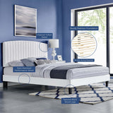Alessi Performance Velvet Full Platform Bed - BUILDMYPLACE