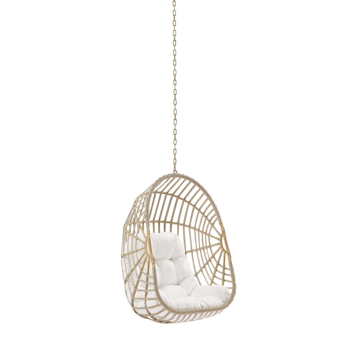 Amalie Wicker Rattan Outdoor Patio Rattan Swing Chair without Stand - BUILDMYPLACE