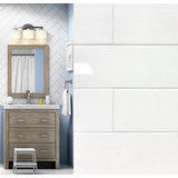 American Olean Starting Line 6" x 18" Ceramic Glossy White Subway Wall Tile - BUILDMYPLACE