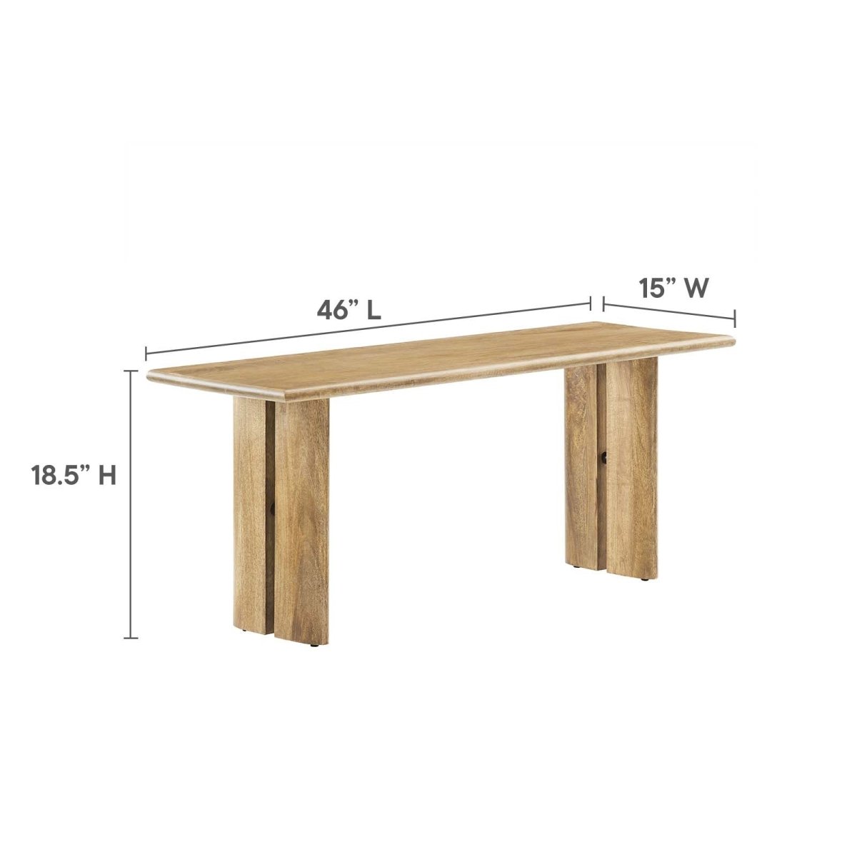 Amistad 46" Wood Bench - BUILDMYPLACE