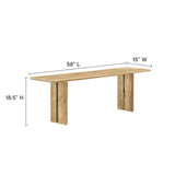 Amistad 58" Wood Bench - BUILDMYPLACE
