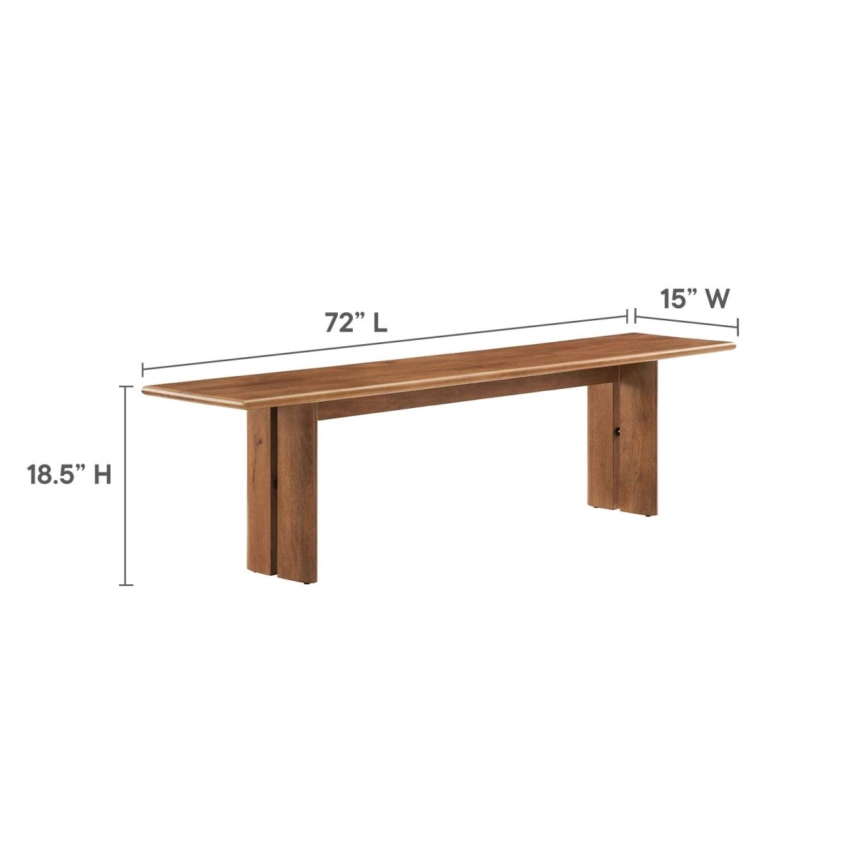Amistad 72" Wood Bench - BUILDMYPLACE