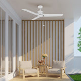 APEX 52 inch 3 - Blade No Light Ceiling Fan with Pull Chain - LEDMyPlace