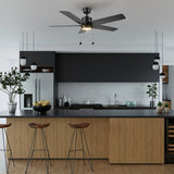 APEX 52 inch 5 - Blade Ceiling Fan with LED Light & Pull Chain - LEDMyPlace