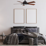APPLETON 52 inch 5 - Blade Smart Ceiling Fan with LED Light & Remote - LEDMyPlace