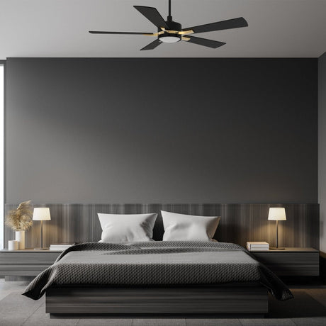 APPLETON 56 inch 5 - Blade Smart Ceiling Fan with LED Light Kit & Remote - LEDMyPlace