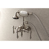 Aqua Vintage 3.38" Wall Mount Tub Faucet With Hand Shower - BUILDMYPLACE