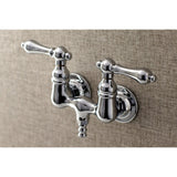 Aqua Vintage 3.4" Wall Mount Tub Faucet With Hand Shower - BUILDMYPLACE