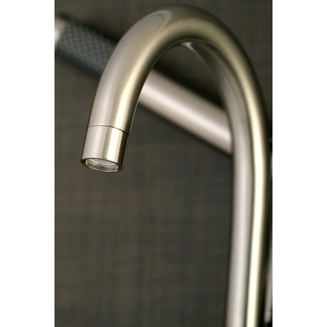 Aqua Vintage Concord 7" Adjustable Wall Mount Tub Faucet With Lever Handles - BUILDMYPLACE