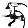 Aqua Vintage Wall Mount Tub Faucet with Hand Shower, 7" Centers Two hole Installation - BUILDMYPLACE