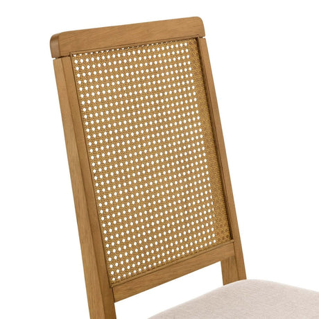 Arlo Faux Rattan and Wood Dining Side Chairs - Set of 2 - BUILDMYPLACE