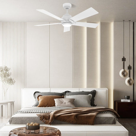 ASCENDER 48 inch 5 - Blade Smart Ceiling Fan with LED Light & Remote - LEDMyPlace