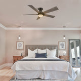 ASCENDER 52 inch 5 - Blade Flush Mount Smart Ceiling Fan with LED Light & Remote - LEDMyPlace