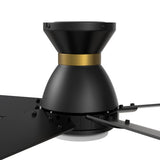 ASCENDER 52 inch 5 - Blade Flush Mount Smart Ceiling Fan with Remote & LED Light - LEDMyPlace