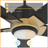 ASCENDER 52 inch 5 - Blade Smart Ceiling Fan with LED Light & Remote - LEDMyPlace