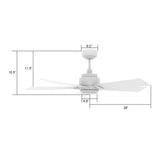 ASCENDER 56 inch 5 - Blade Smart Ceiling Fan with LED Light & Remote - LEDMyPlace