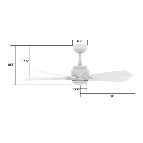 ASCENDER 56 inch 5 - Blade Smart Ceiling Fan with LED Light & Remote - LEDMyPlace