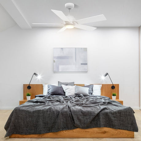 ASCENDER 60 inch 5 - Blade Smart Ceiling Fan with LED Light & Remote - LEDMyPlace