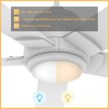 ASCENDER 60 inch 5 - Blade Smart Ceiling Fan with LED Light & Remote - LEDMyPlace
