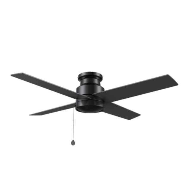 ASCOTT 52 inch 4 - Blade Flush Mount No Light Ceiling Fan with Pull Chain - LEDMyPlace