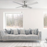 ASCOTT 52 inch 4 - Blade Flush Mount No Light Ceiling Fan with Pull Chain - LEDMyPlace