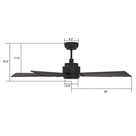 Aspen 52'' Best Smart Ceiling Fan with Remote, Light Kit Included, Works with Google Assistant and Amazon Alexa,Siri Shortcut - LEDMyPlace