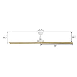 ATHENA 60 inch 3 - Blade No Light Ceiling Fan with Remote - LEDMyPlace