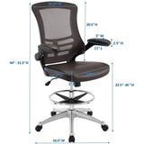 Attainment Vinyl Drafting Chair for Adjustable Height Standing Desks - BUILDMYPLACE