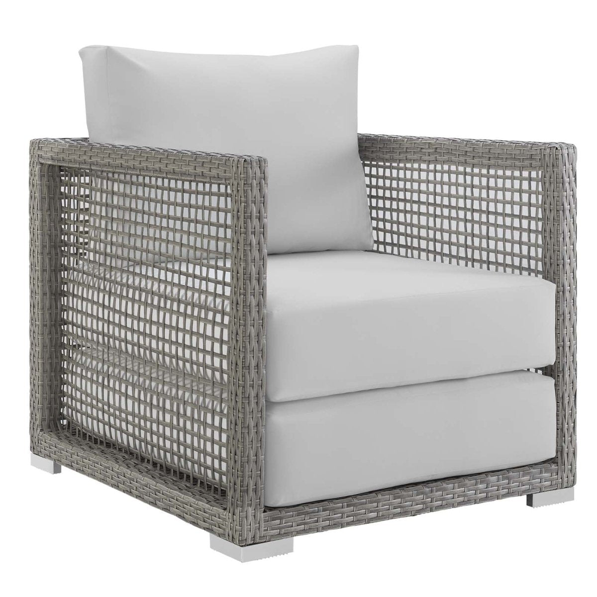 Aura 3 Piece 4 Seat Outdoor Patio Wicker Rattan Set - BUILDMYPLACE