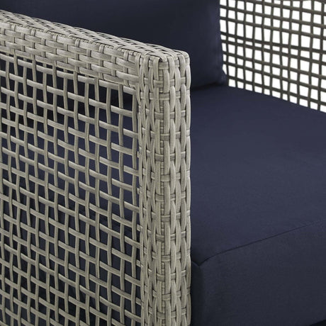 Aura 3 Piece 4 Seat Outdoor Patio Wicker Rattan Set - BUILDMYPLACE