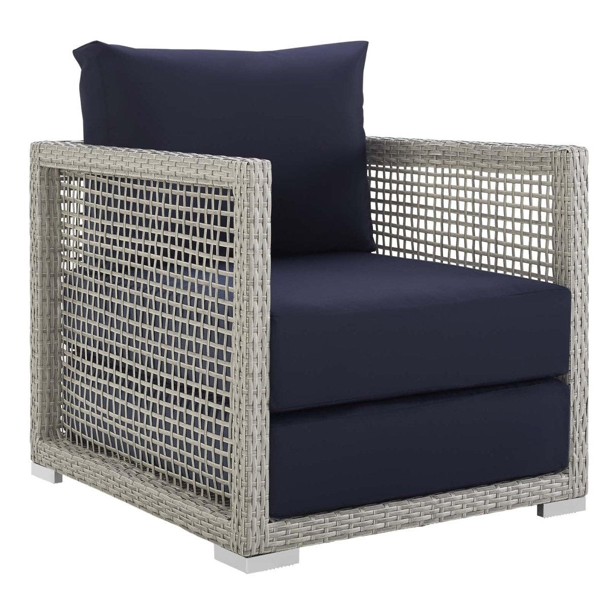 Aura 3 Piece 4 Seat Outdoor Patio Wicker Rattan Set - BUILDMYPLACE