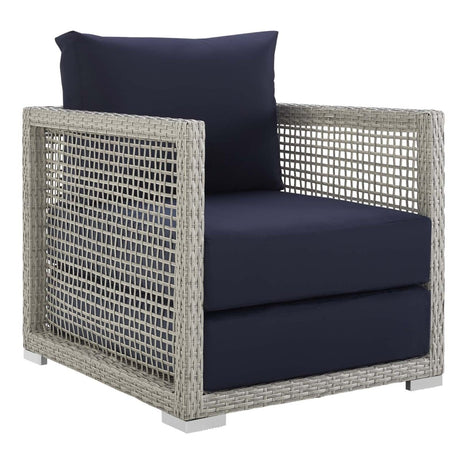 Aura 3 Piece 4 Seat Outdoor Patio Wicker Rattan Set - BUILDMYPLACE