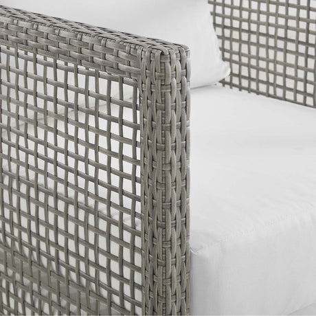 Aura 3 Piece 4 Seat Outdoor Patio Wicker Rattan Set - BUILDMYPLACE