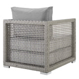 Aura 3 Piece Two Armchair Outdoor Patio Wicker Rattan Set - BUILDMYPLACE