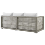 Aura 4 Piece Outdoor Patio Wicker Rattan Set - BUILDMYPLACE