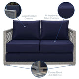 Aura 4 Piece Outdoor Patio Wicker Rattan Set - BUILDMYPLACE