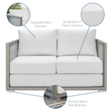 Aura 4 Piece Outdoor Patio Wicker Rattan Set - BUILDMYPLACE