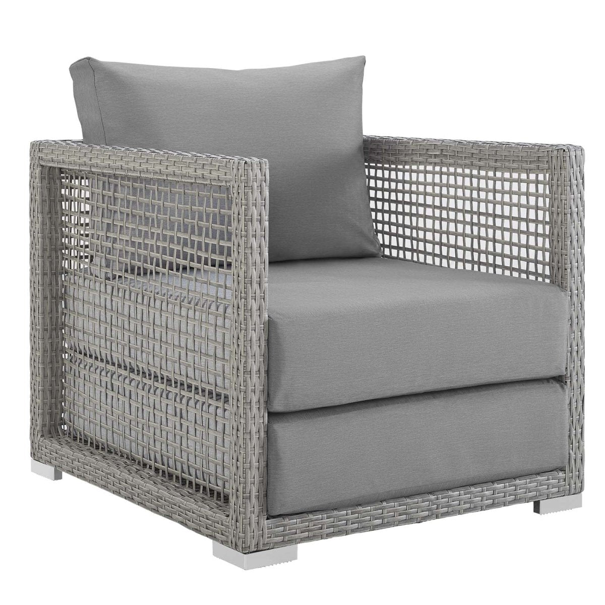 Aura 4 Piece Outdoor Patio Wicker Rattan Set - BUILDMYPLACE