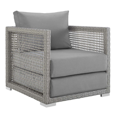 Aura 4 Piece Outdoor Patio Wicker Rattan Set - BUILDMYPLACE