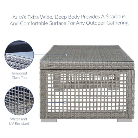 Aura 4 Piece Outdoor Patio Wicker Rattan Set - BUILDMYPLACE