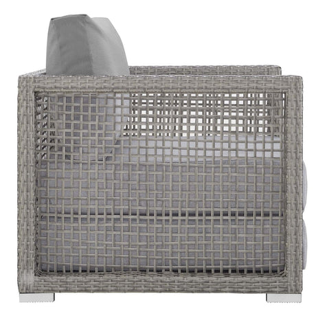 Aura 4 Piece Outdoor Patio Wicker Rattan Set - BUILDMYPLACE
