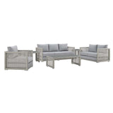 Aura 6 Piece Outdoor Patio Wicker Rattan Set - BUILDMYPLACE