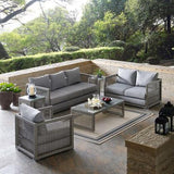 Aura 6 Piece Outdoor Patio Wicker Rattan Set - BUILDMYPLACE