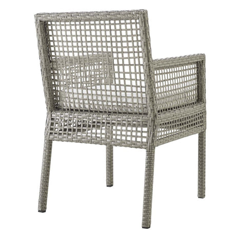 Aura Dining Armchair Outdoor Patio Wicker Rattan Set Of 4 - BUILDMYPLACE